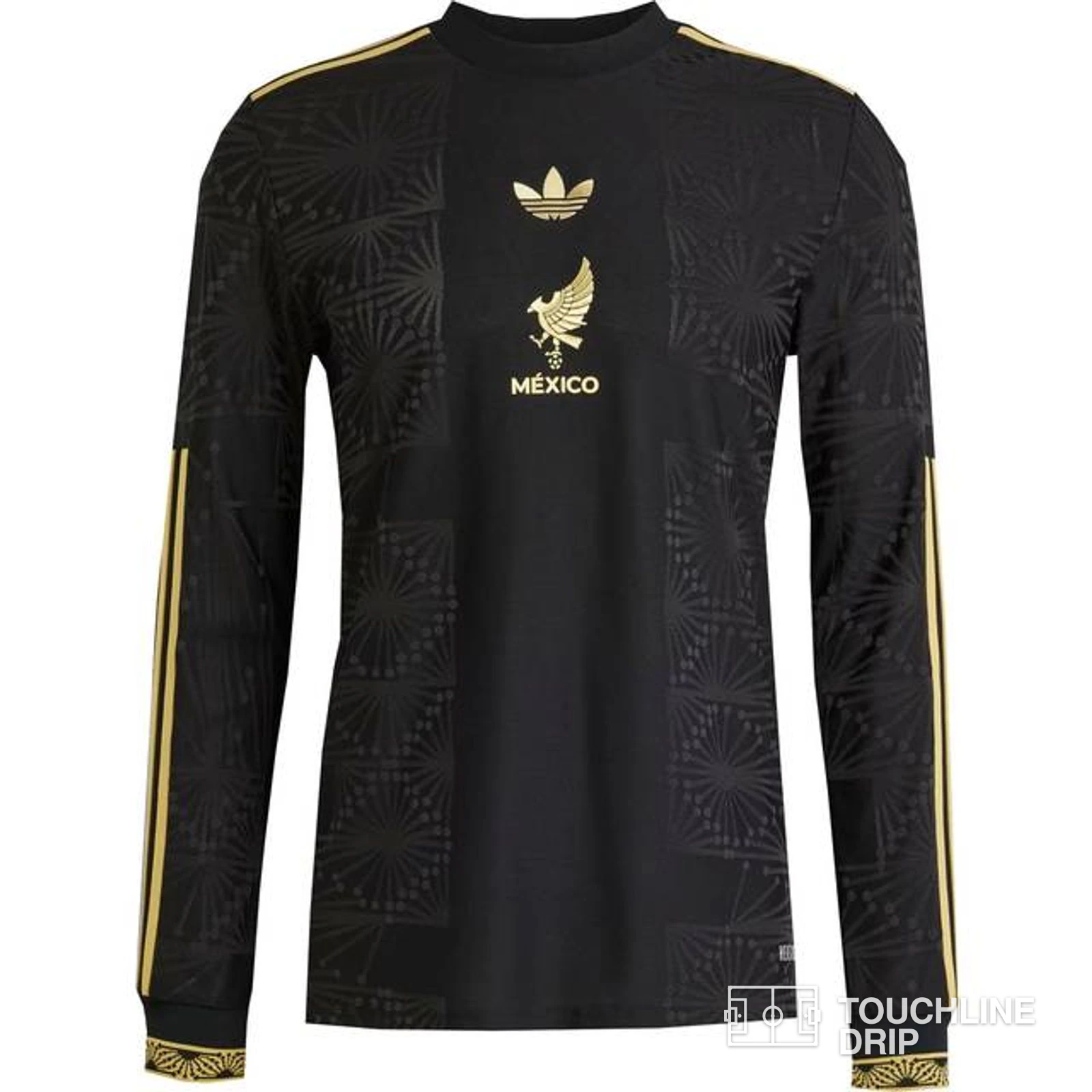 Front product image of Adidas Mexico Gold Long Sleeve Jersey