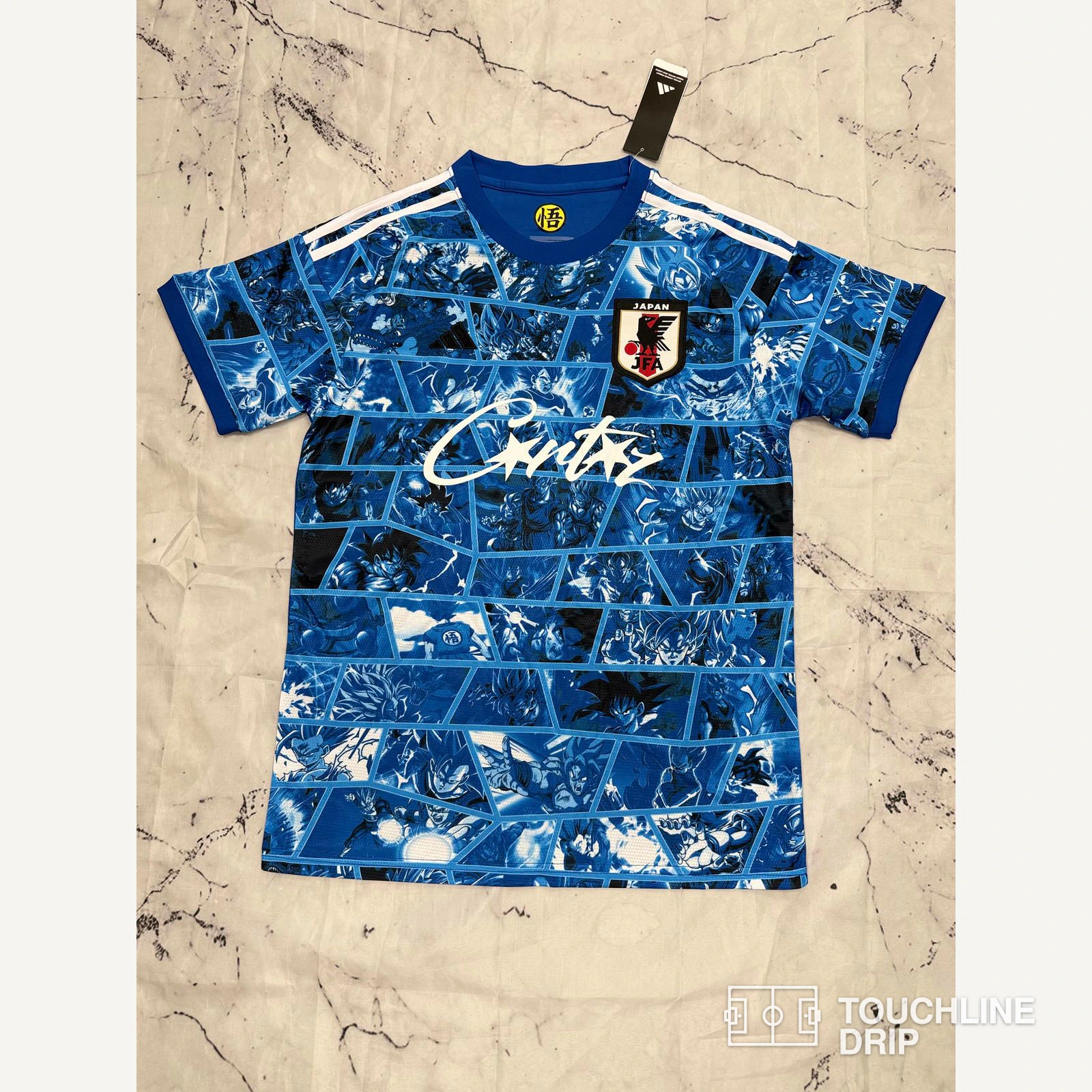 Front product image of Adidas x Corteiz Japan Anime Fusion Light Blue Concept Jersey