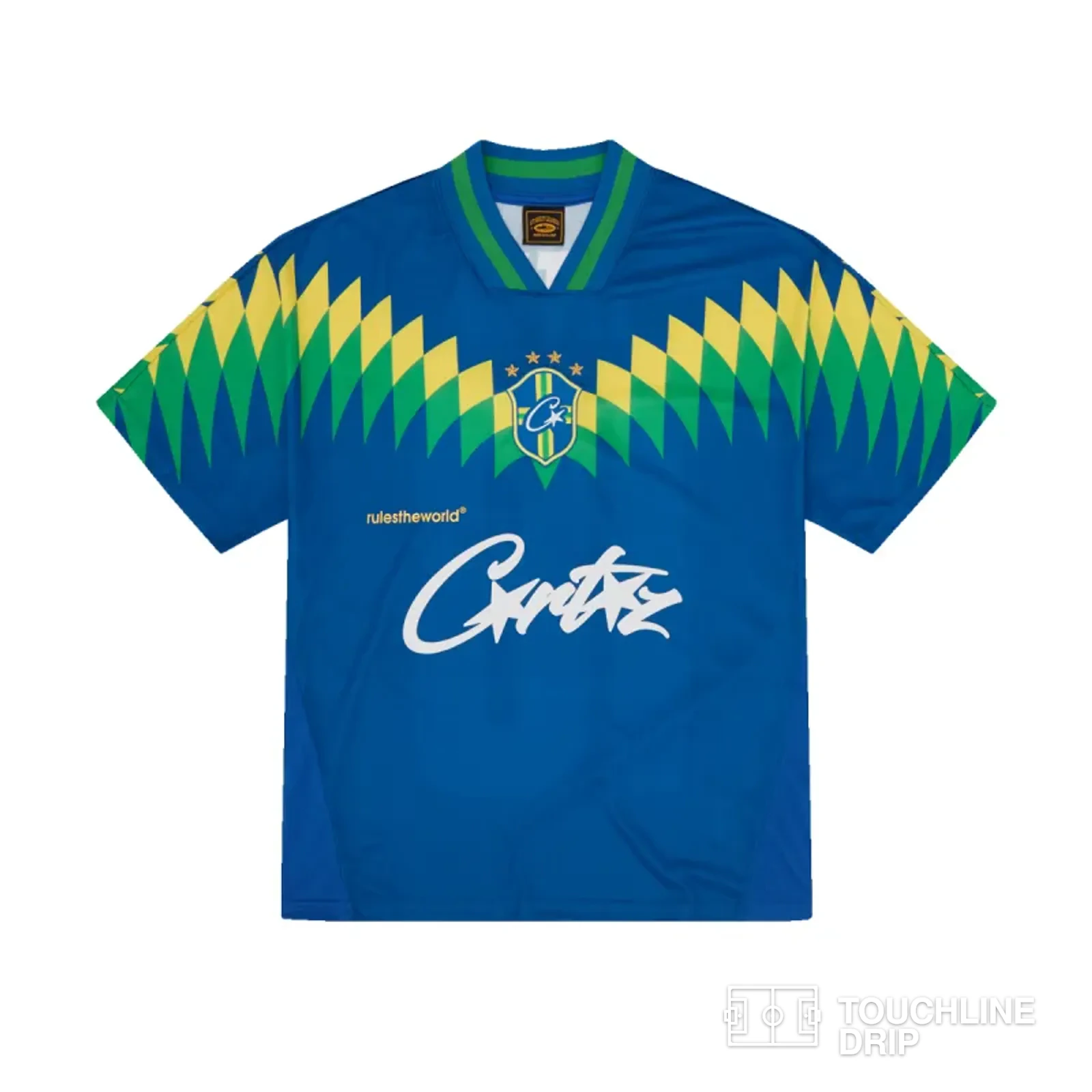 Front product image of Corteiz Club America Jersey Brasil Blue