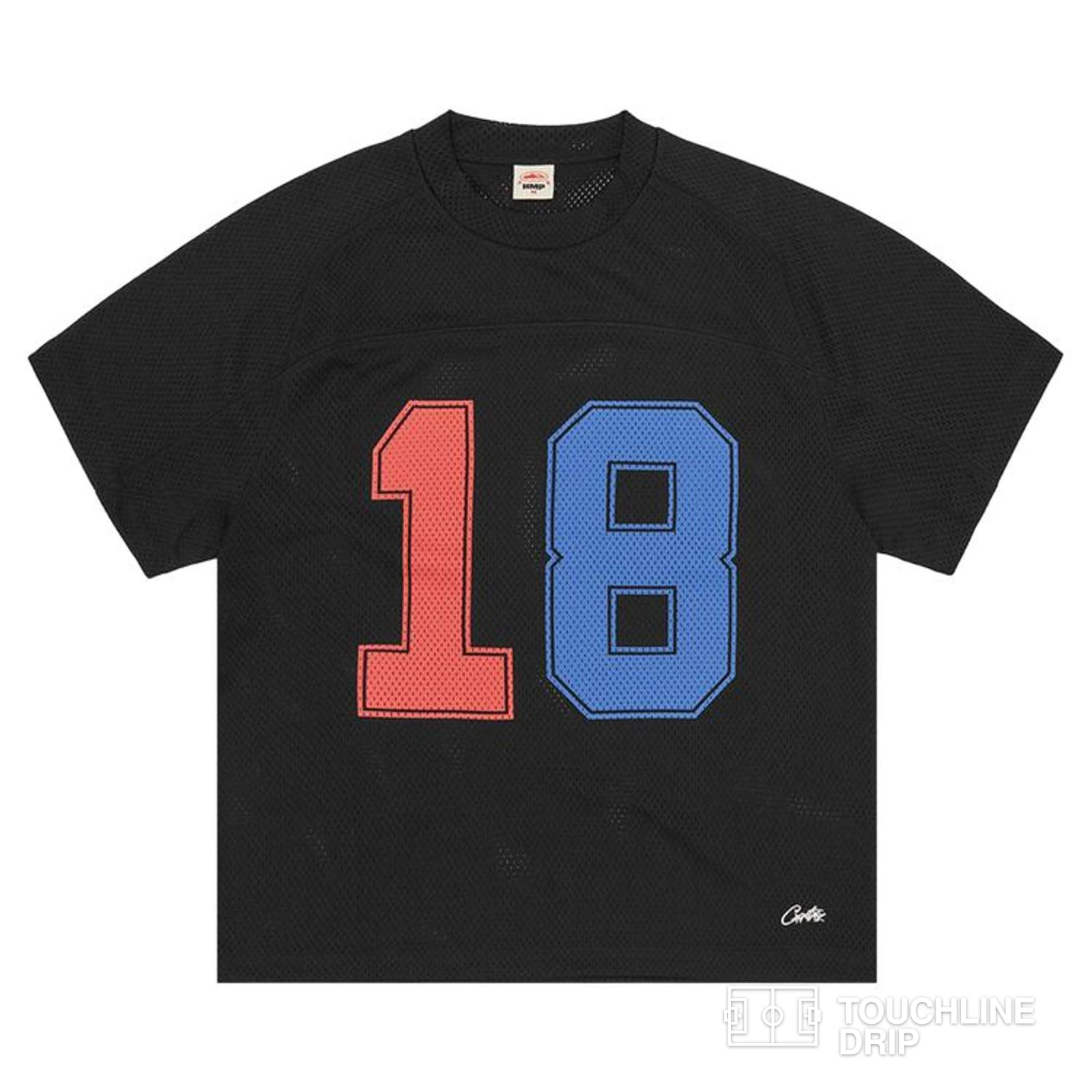 Front product image of Corteiz HMP Mesh Panel Jersey Black