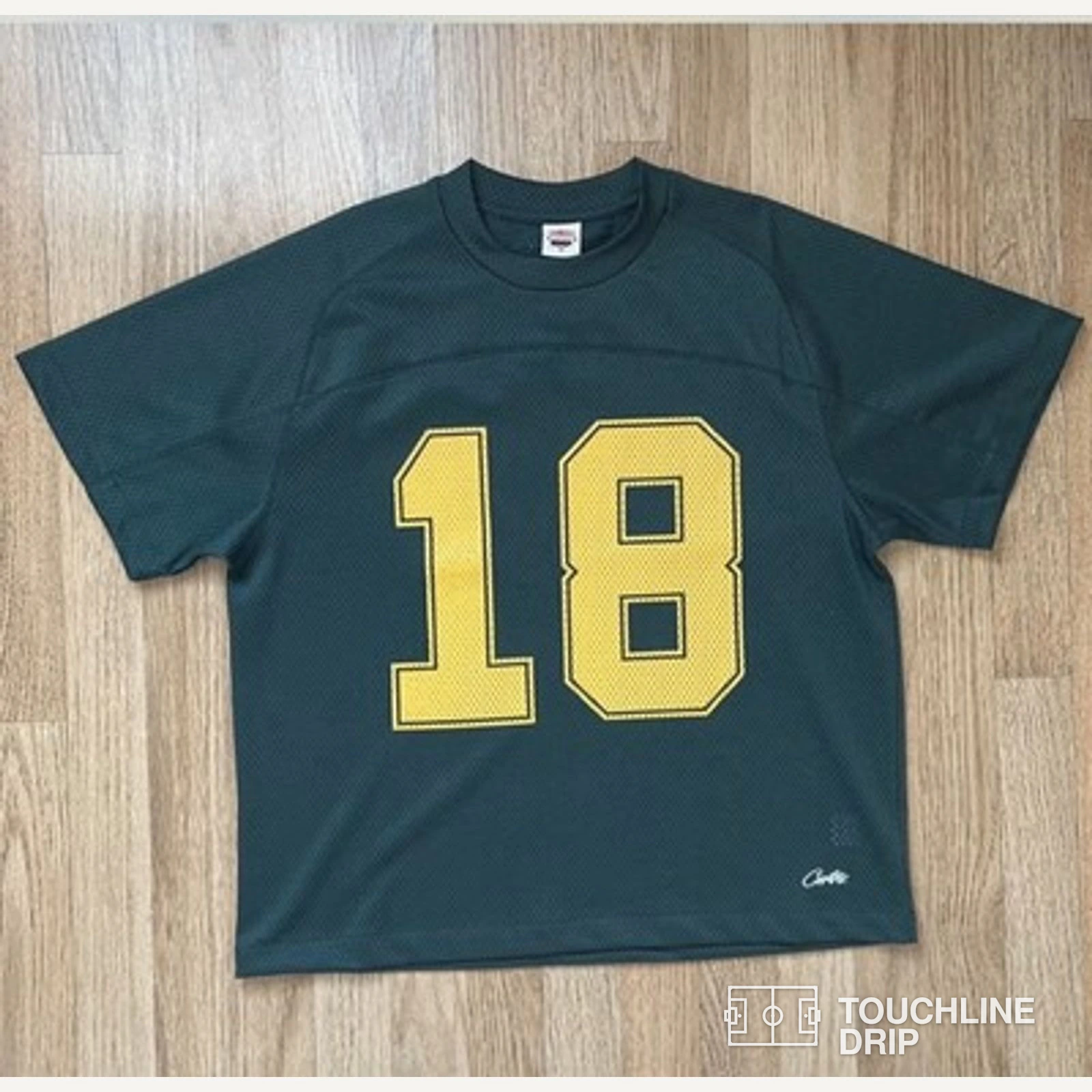 Front product image of Corteiz HMP Mesh Panel Jersey Green