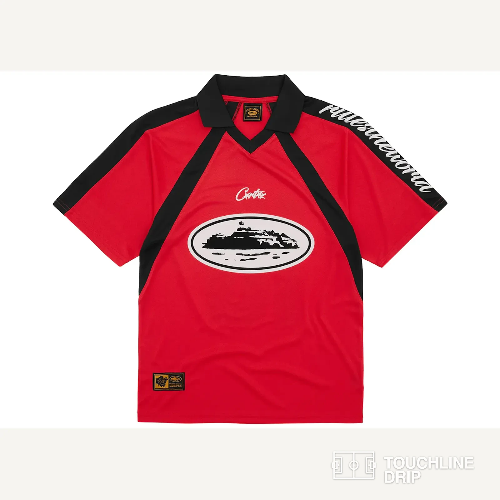 Front product image of Corteiz Red Alcatraz Jersey – XL (bnwt)