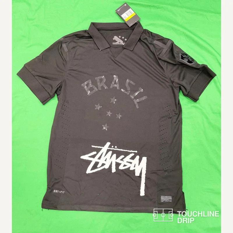 Front product image of Nike x Stussy Brazil 13/14 Blacked Out Jersey