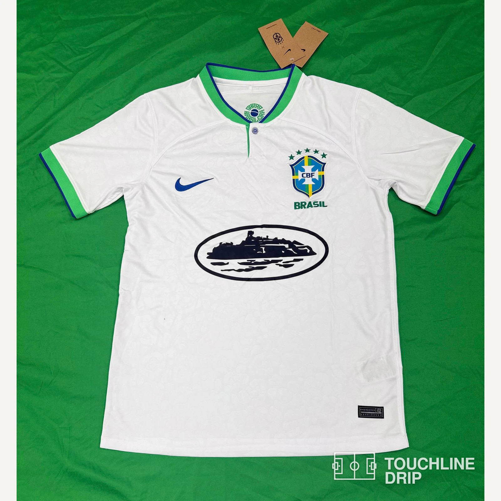 Front product image of Nike x Corteiz Alcatraz Brazil White Leopard Concept Jersey
