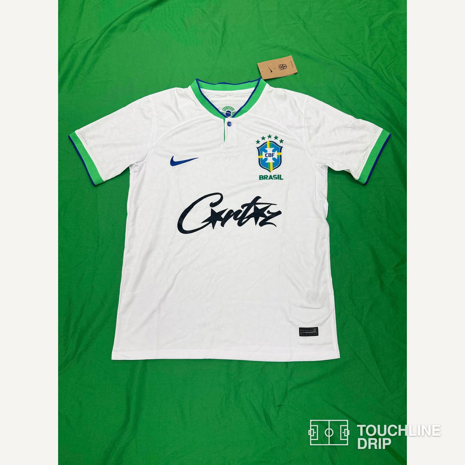 Front product image of Nike x Corteiz Brazil White Leopard Concept Jersey