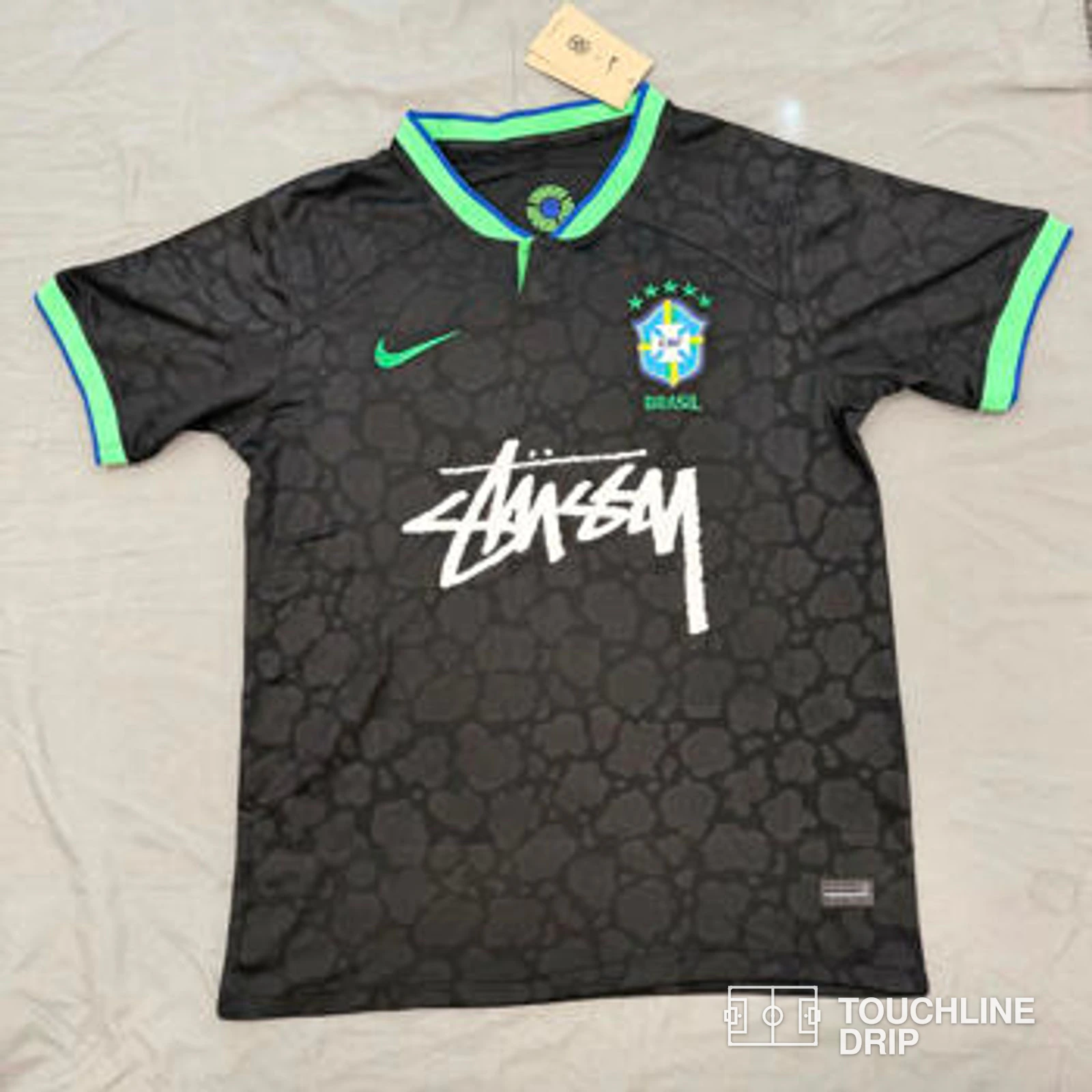 Front product image of Nike x Stussy Brazil Black Leopard Concept Jersey