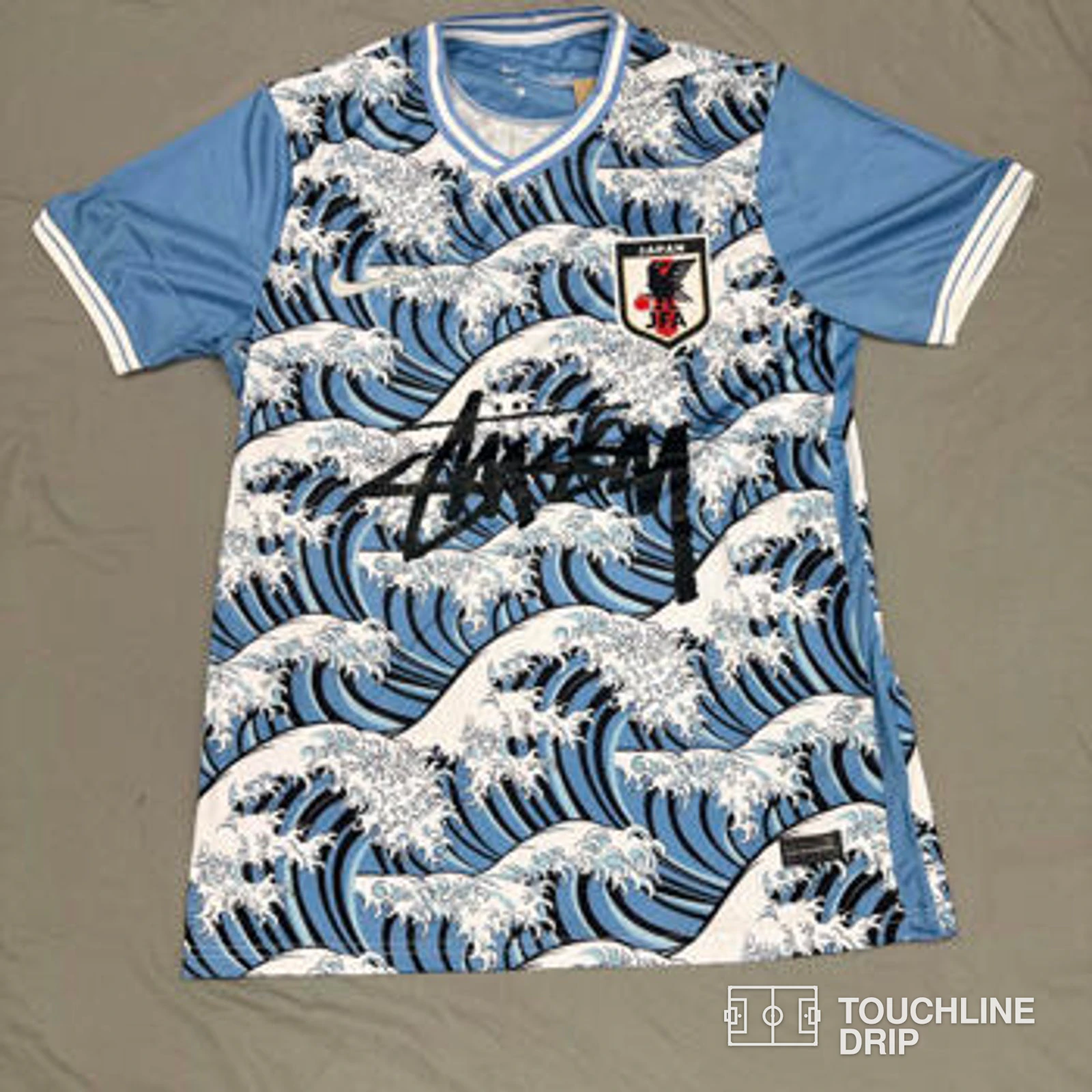 Front product image of JAPAN x Stussy "kanagawa" BLUE JERSEY