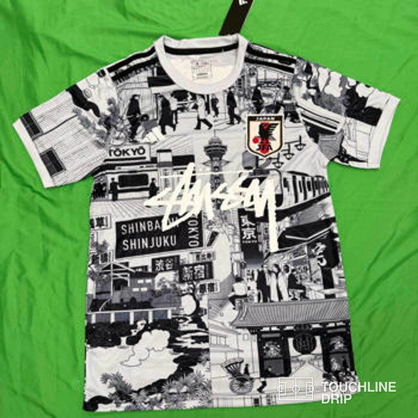 Front product image of Stussy x Japan "tokyo Streetscape" Concept Jersey – Grey