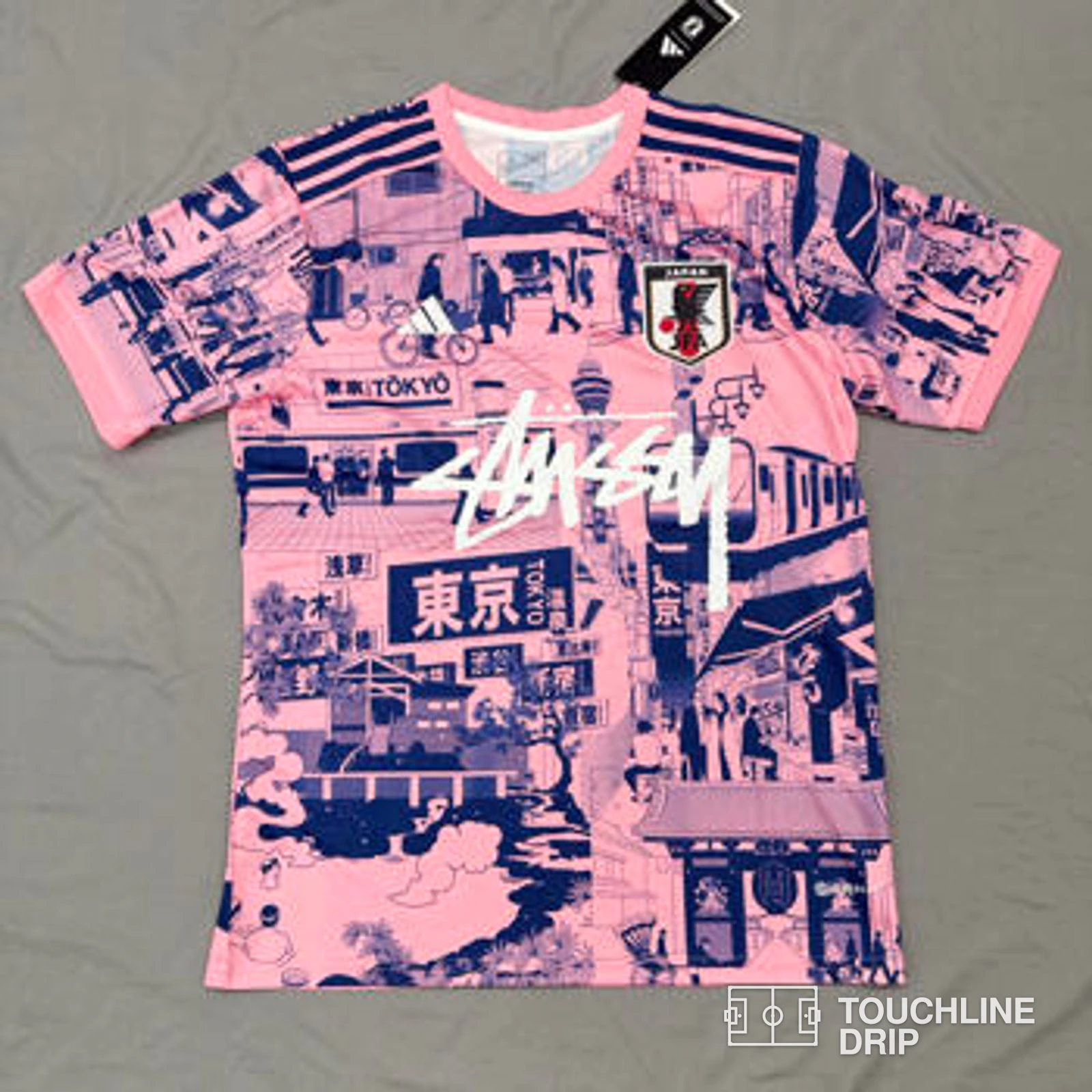Front product image of Stussy x Japan "tokyo Streetscape" Concept Jersey – Pink
