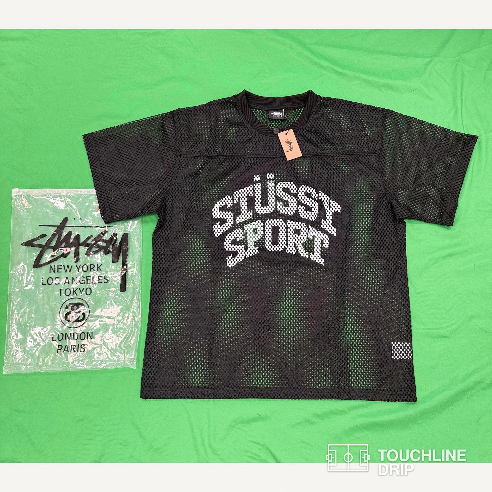 Front product image of Stussy Sport Mesh Jersey - Black