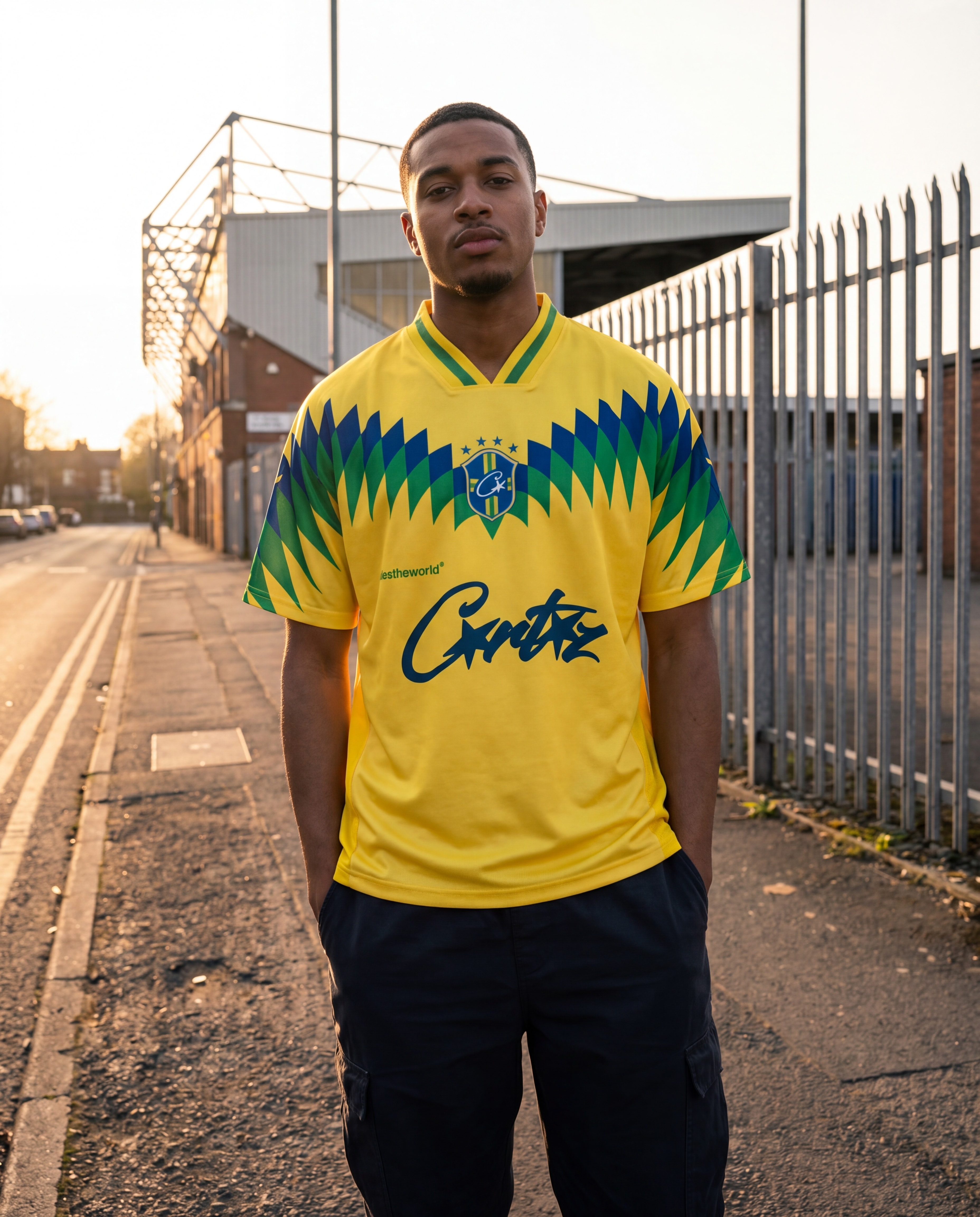 Touchline Drip national collection fantasy jersey styled on-body