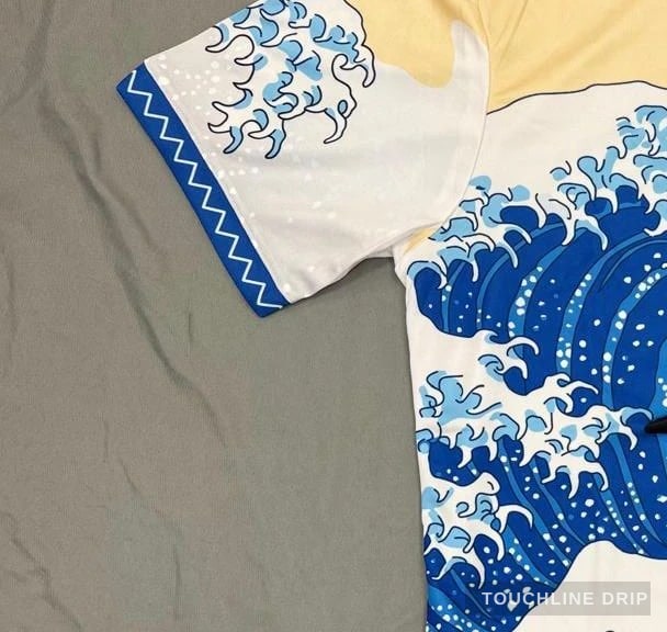 sleeve detail image of Adidas x Stussy Japan Ocean Wave Concept Jersey