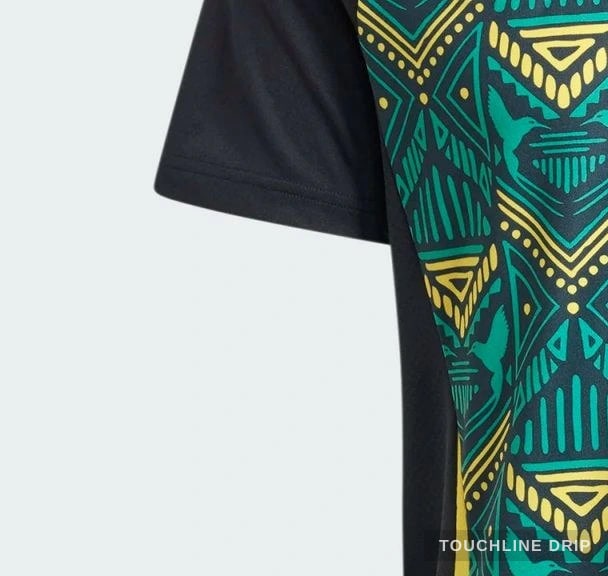 sleeve detail image of Adidas Black Jamaica Away Shirt 24/25