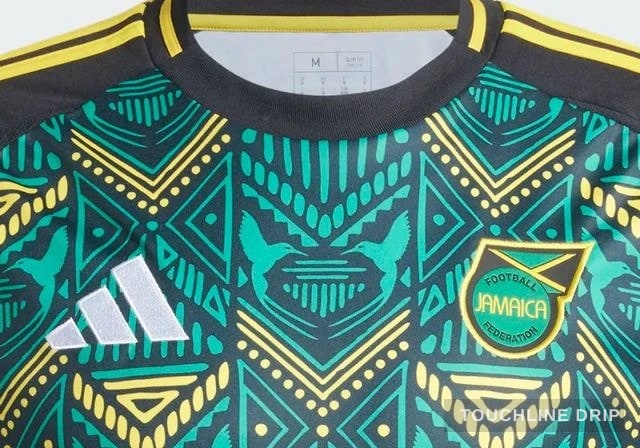 collar detail image of Adidas Black Jamaica Away Shirt 24/25