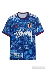 Front product image of Adidas x Stussy Japan Anime Fusion Blue Concept Jersey