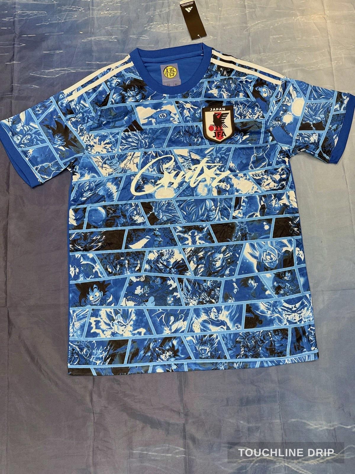 back product image of Adidas x Stussy Japan Anime Fusion Blue Concept Jersey