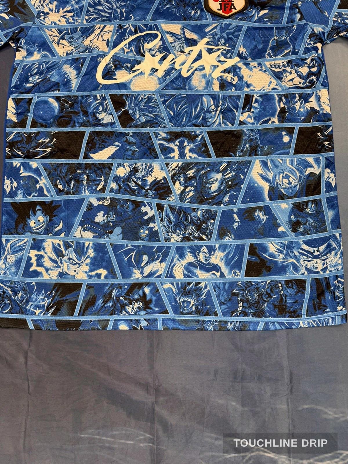 sleeve product image of Adidas x Stussy Japan Anime Fusion Blue Concept Jersey