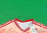 collar detail image of Adidas x Stussy Japan Temple Serenity Concept Jersey - Crimson Dawn Edition