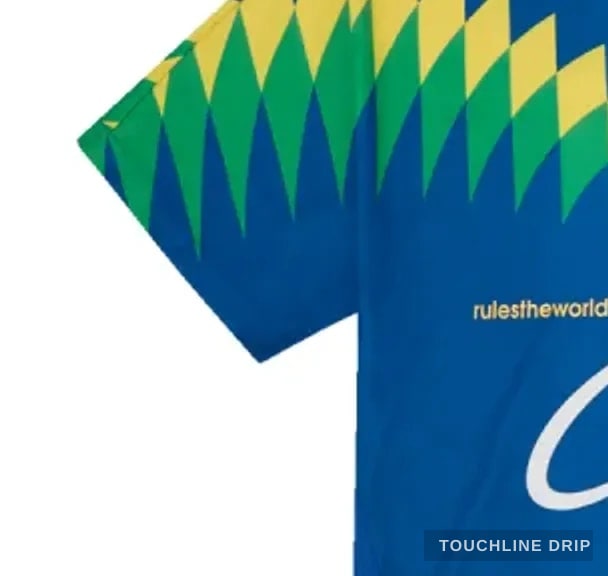 sleeve detail image of Corteiz Club America Jersey Brasil Blue