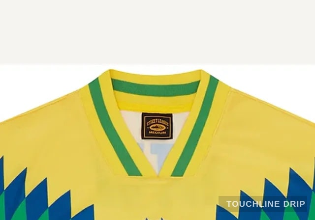 collar detail image of Corteiz Club America Jersey Brasil Yellow