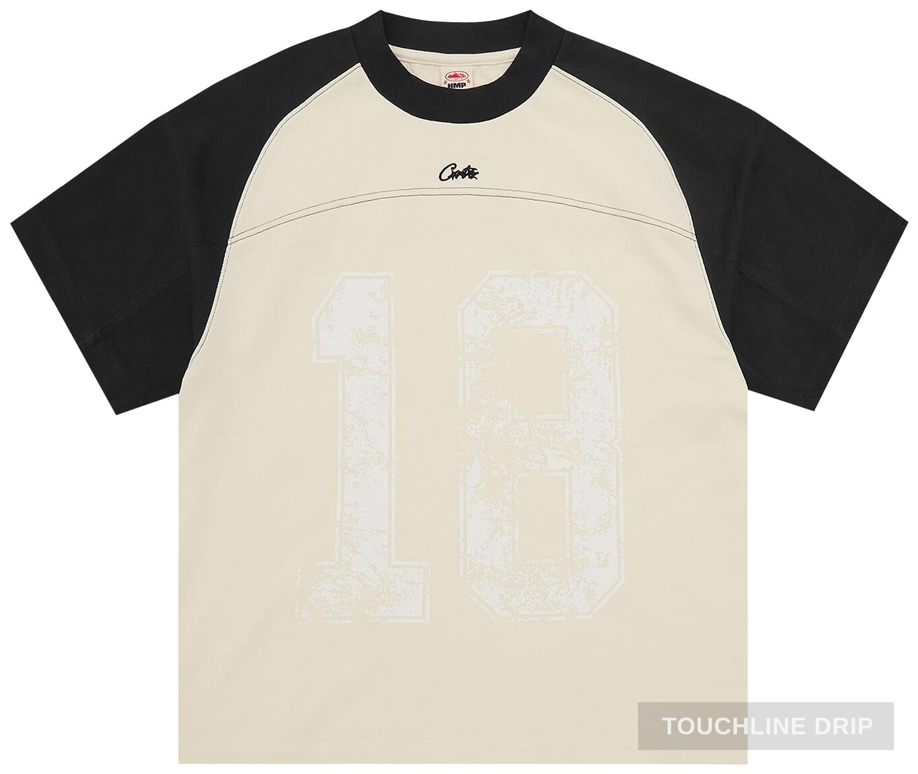 Front product image of Corteiz HMP Vintage Jersey Cream/black