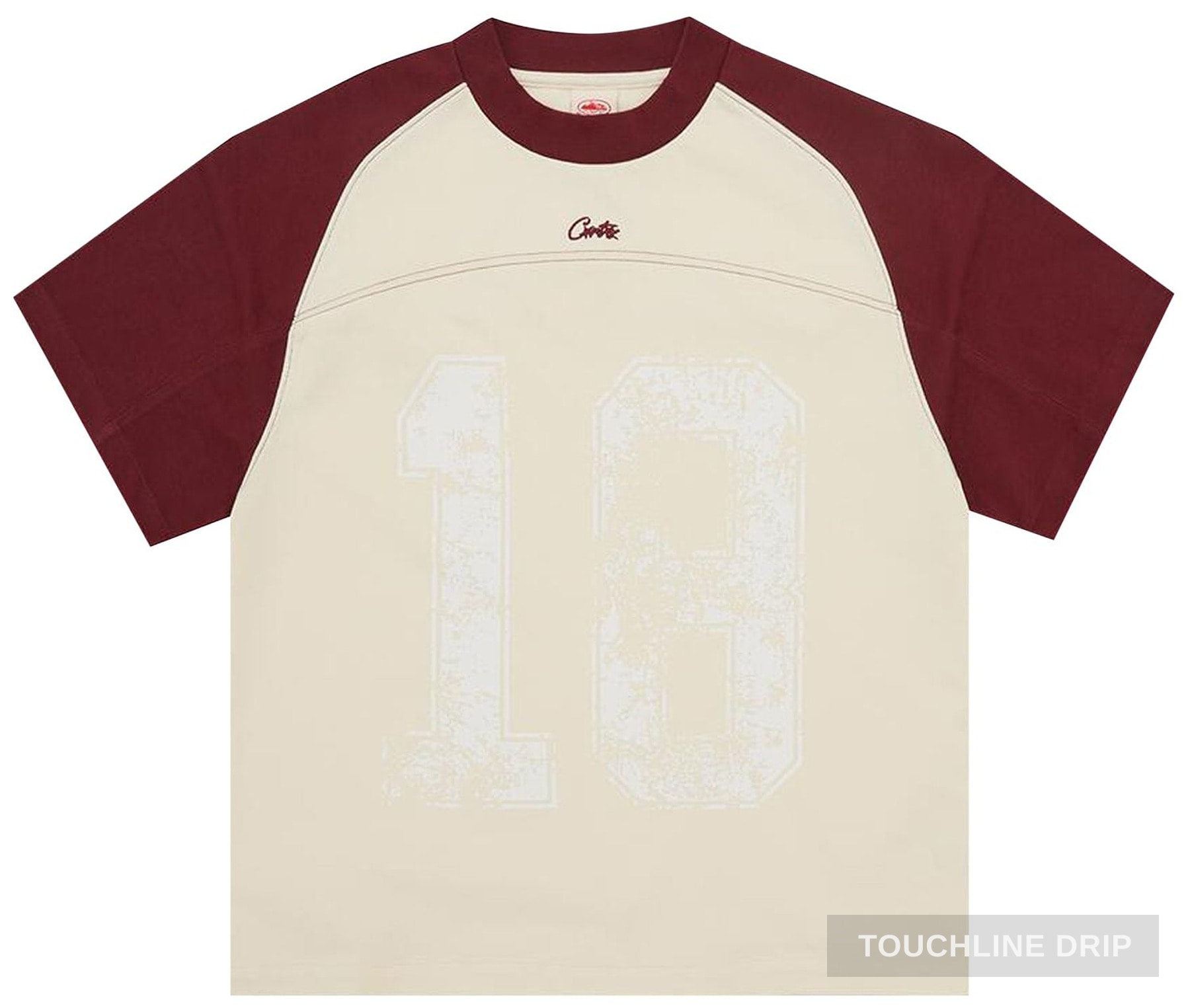 Front product image of Corteiz HMP Vintage Jersey Cream/red