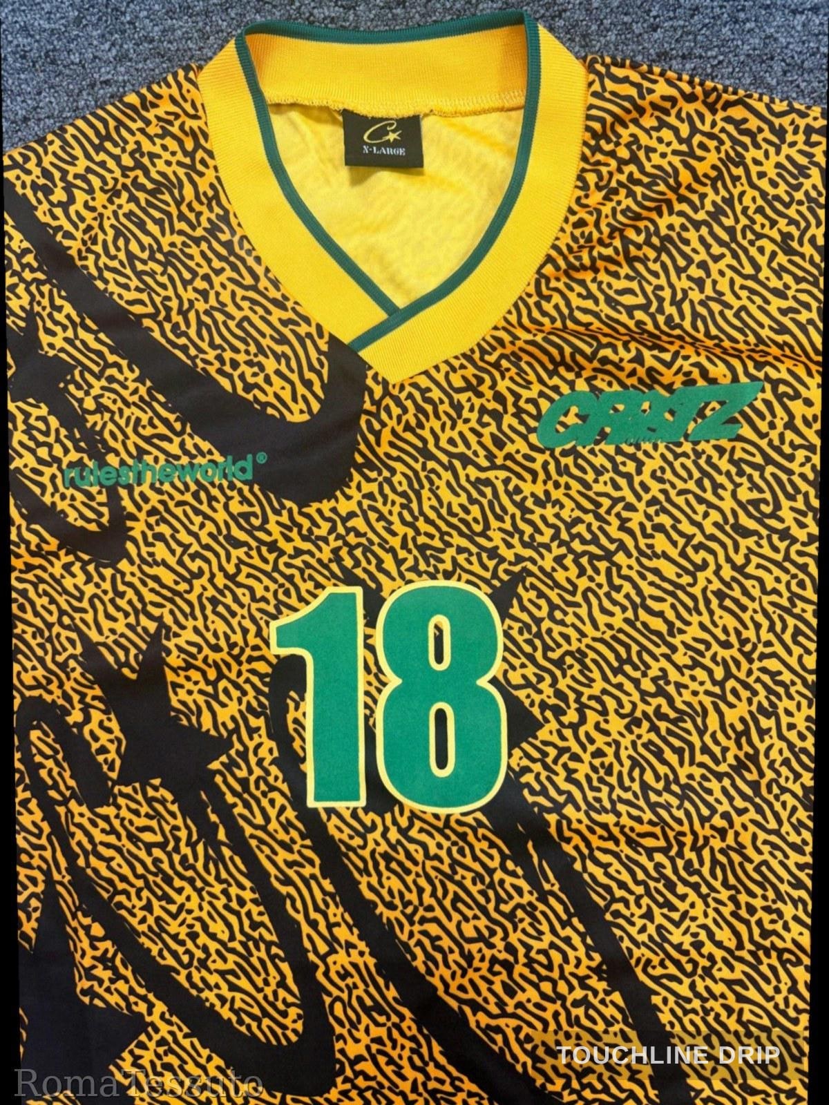 badge closeup product image of Corteiz Carni Stellations Football Jersey