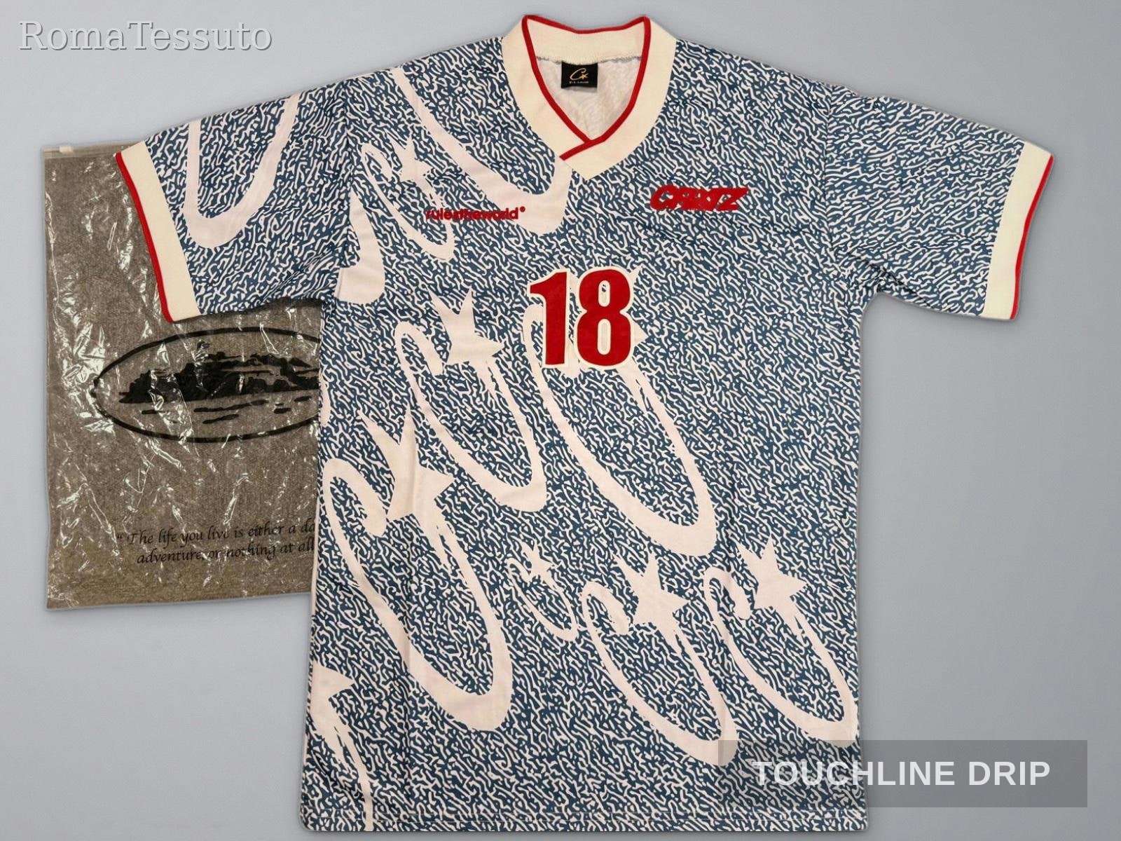 Front product image of Corteiz Grey Stellations Football Jersey