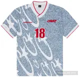 Front product image of Corteiz Grey Stellations Football Jersey