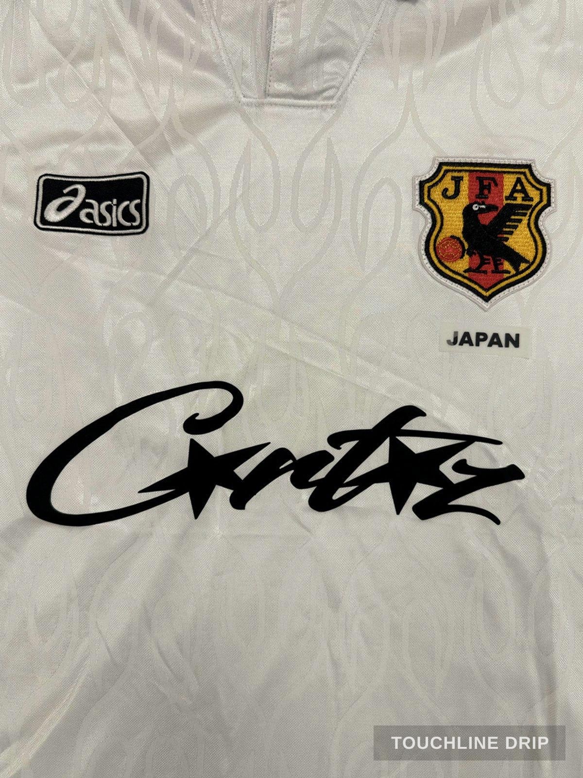 logo closeup product image of Corteiz x Asics Japan 1998 Away Jersey