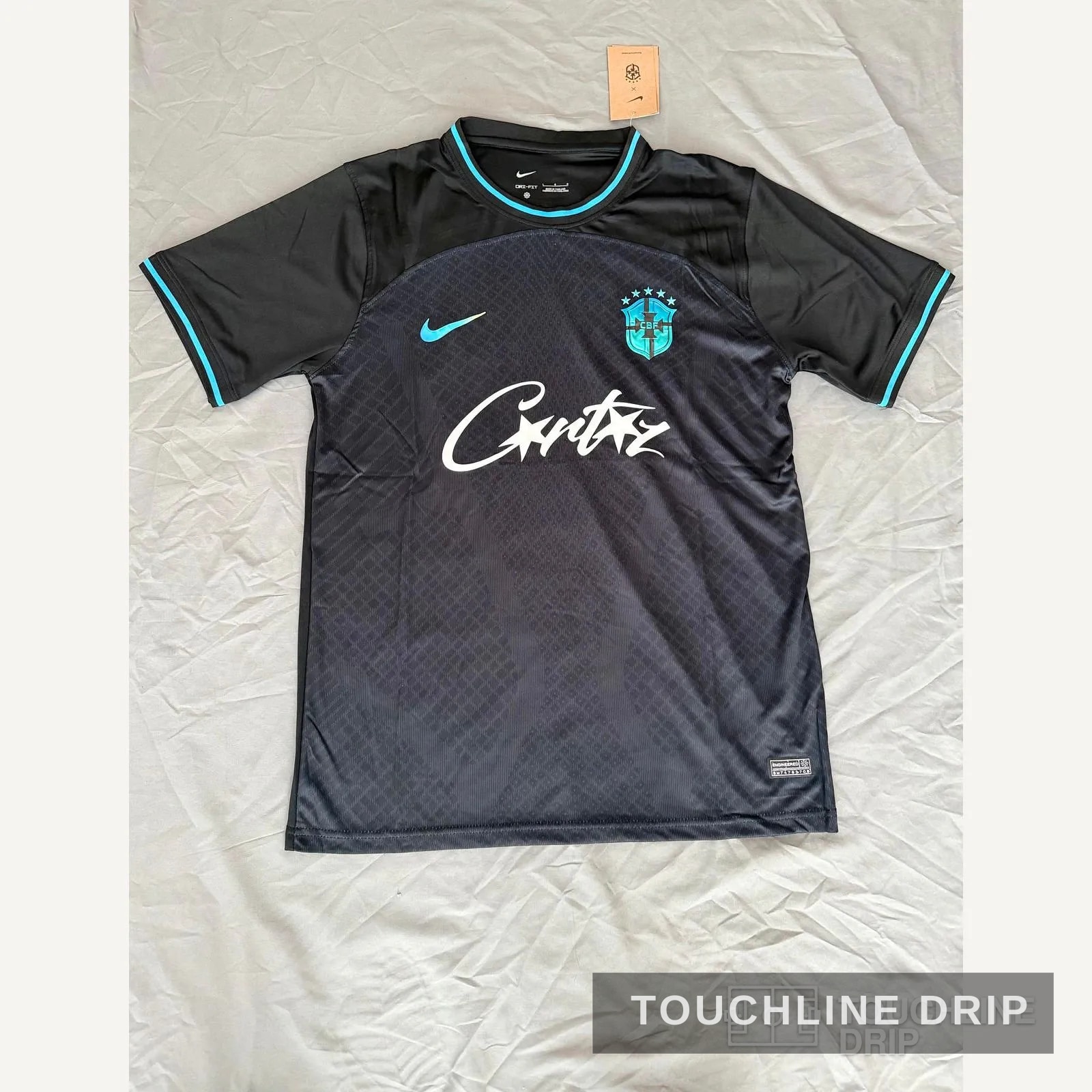 Front product image of Corteiz x Brazil Shadow and Teal Limited Jersey