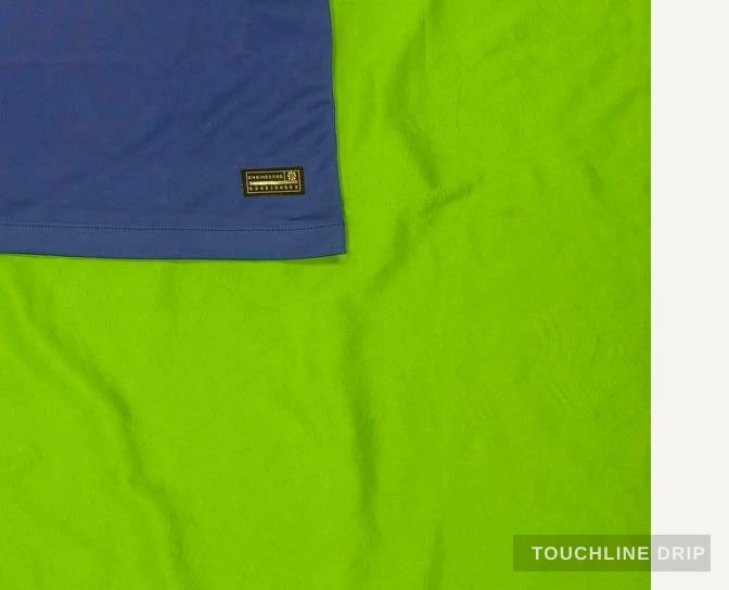 patch closeup detail image of Corteiz x Brazil "leopard Wave Armada" Concept Jersey – Dynamic Blue/volt