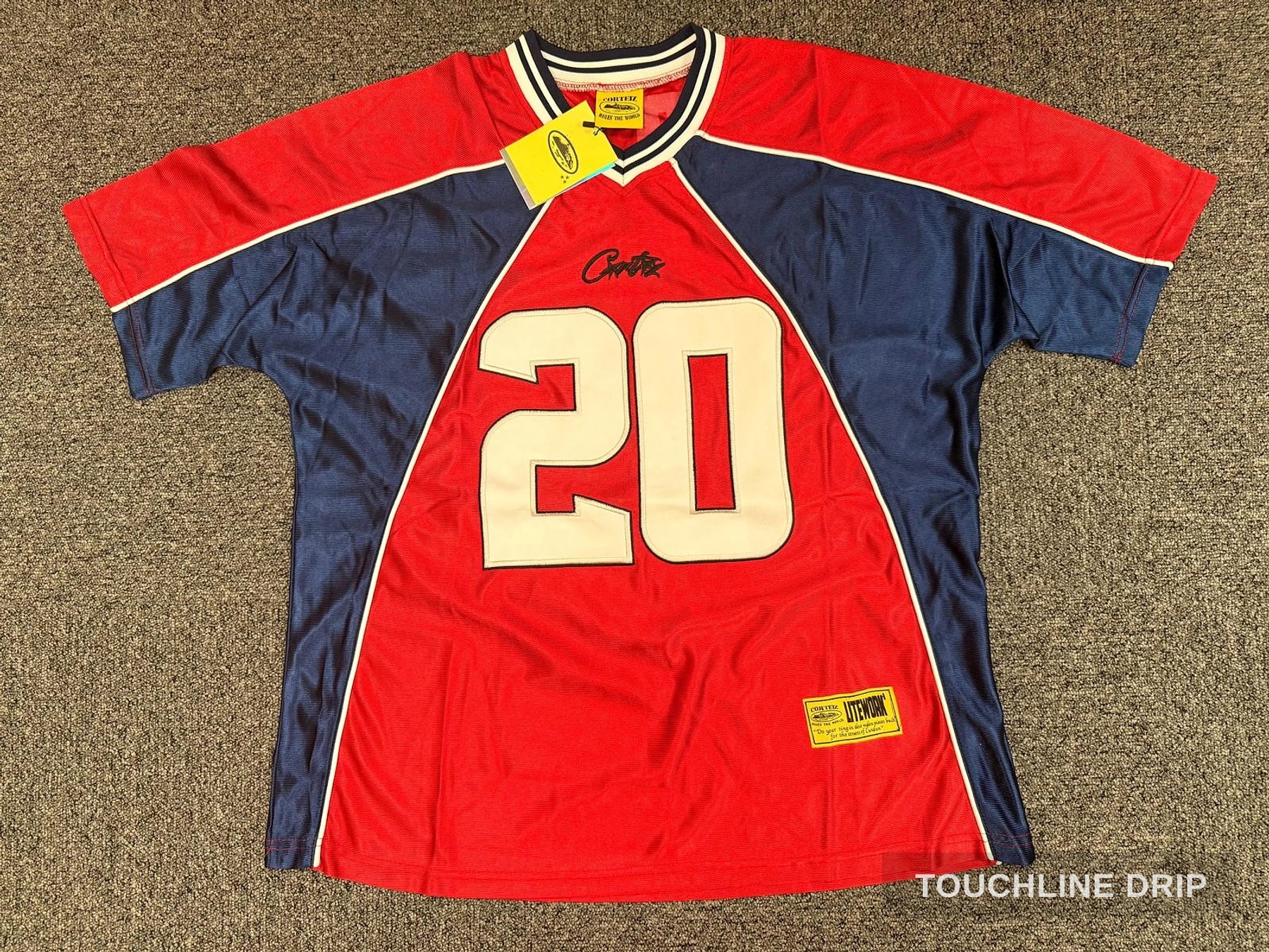 Front product image of Corteiz Crimson Strike 20 Jersey