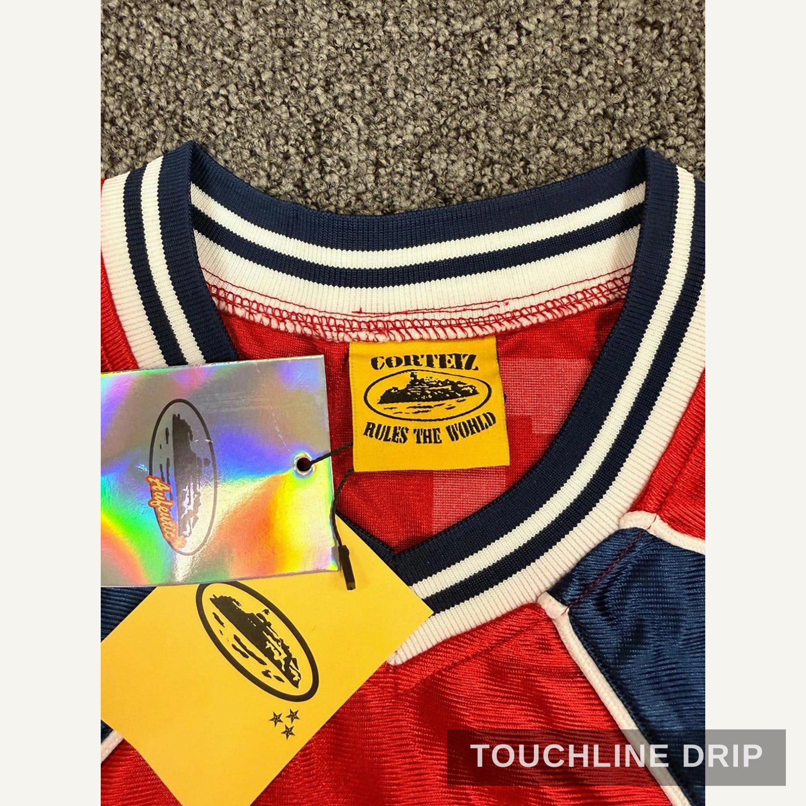 Detail product image of Corteiz Crimson Strike 20 Jersey (CRTZ-CRIMSTRK20-JRSY)