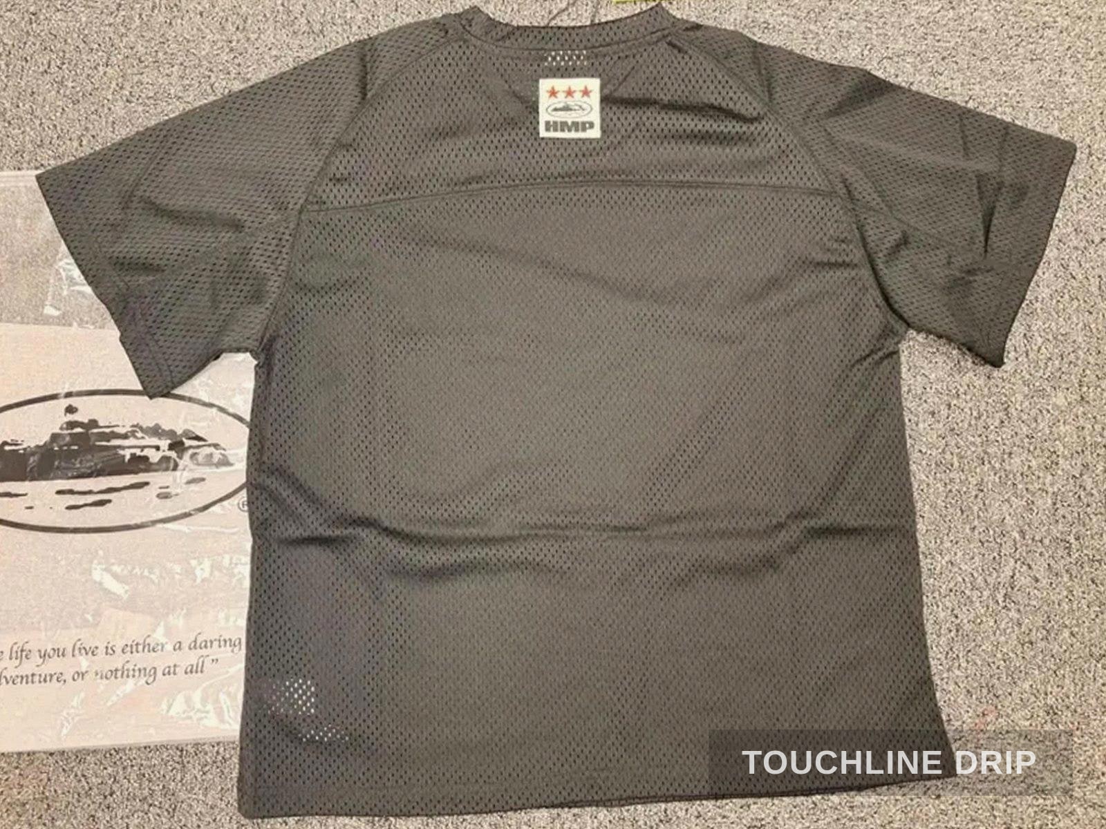 Front product image of Corteiz HMP Mesh Panel Jersey Black