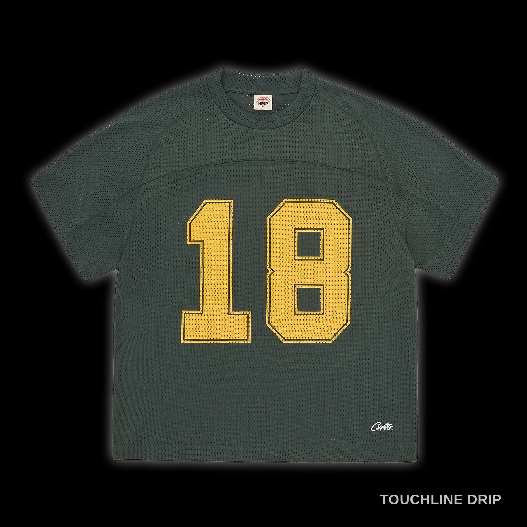 Front product image of Corteiz HMP Mesh Panel Jersey Green