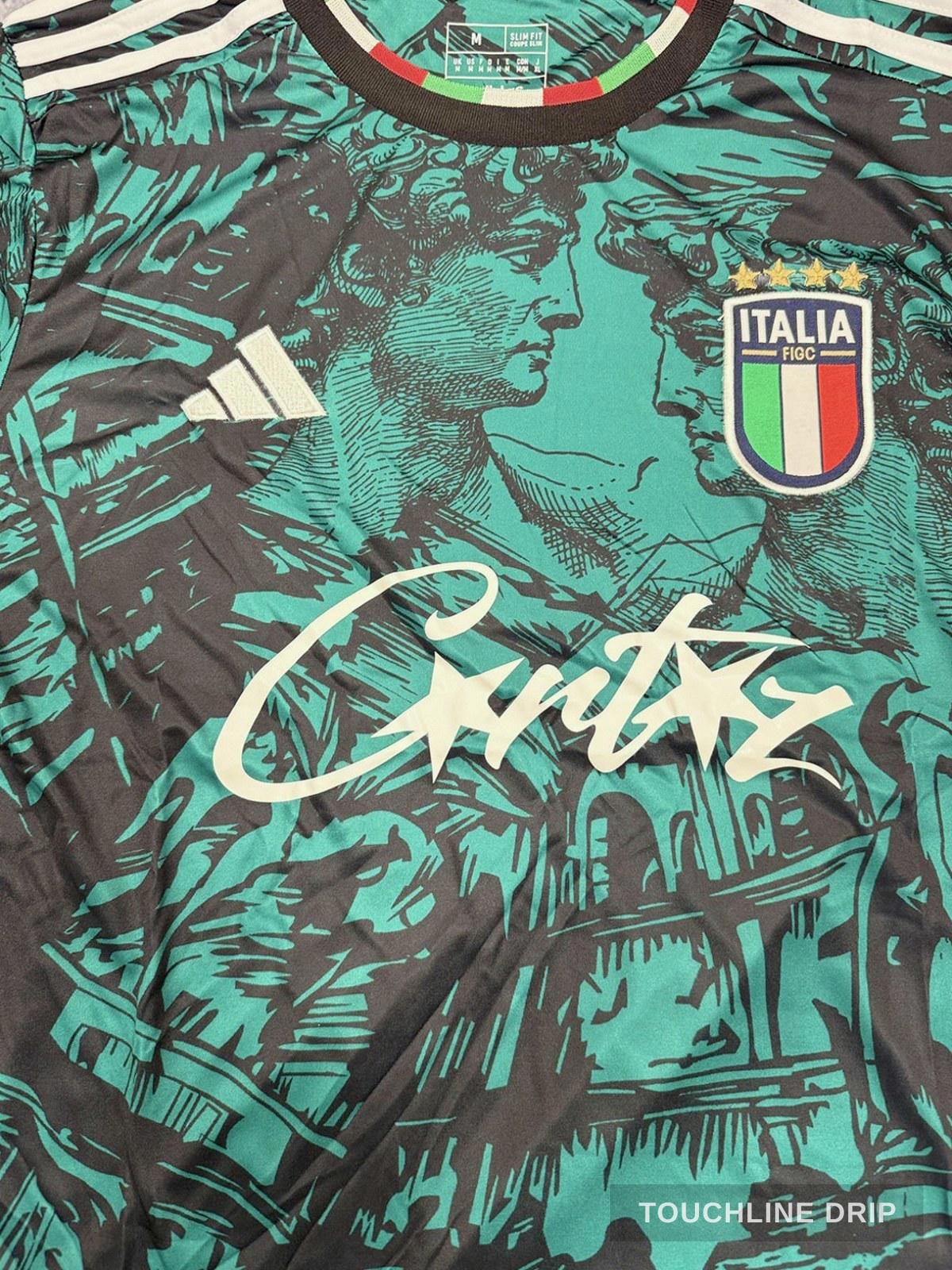 logo closeup product image of Corteiz x Italy 2024 Special Edition Jersey
