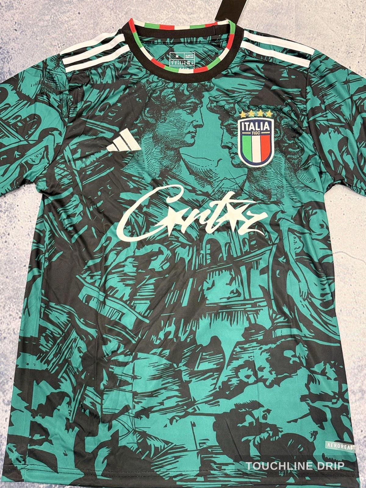 badge closeup product image of Corteiz x Italy 2024 Special Edition Jersey