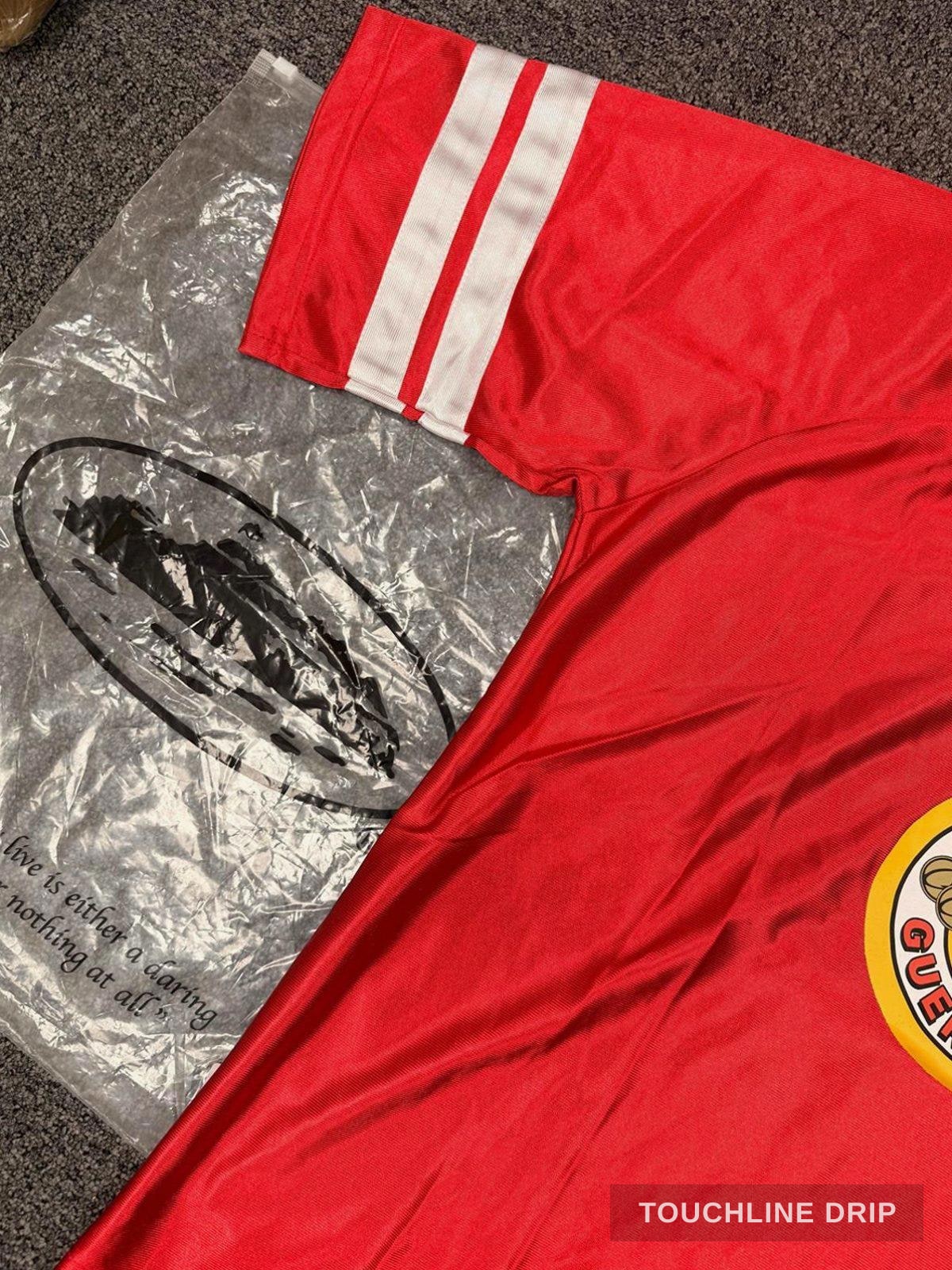 patch closeup product image of Corteiz Da Magpies Red Jersey