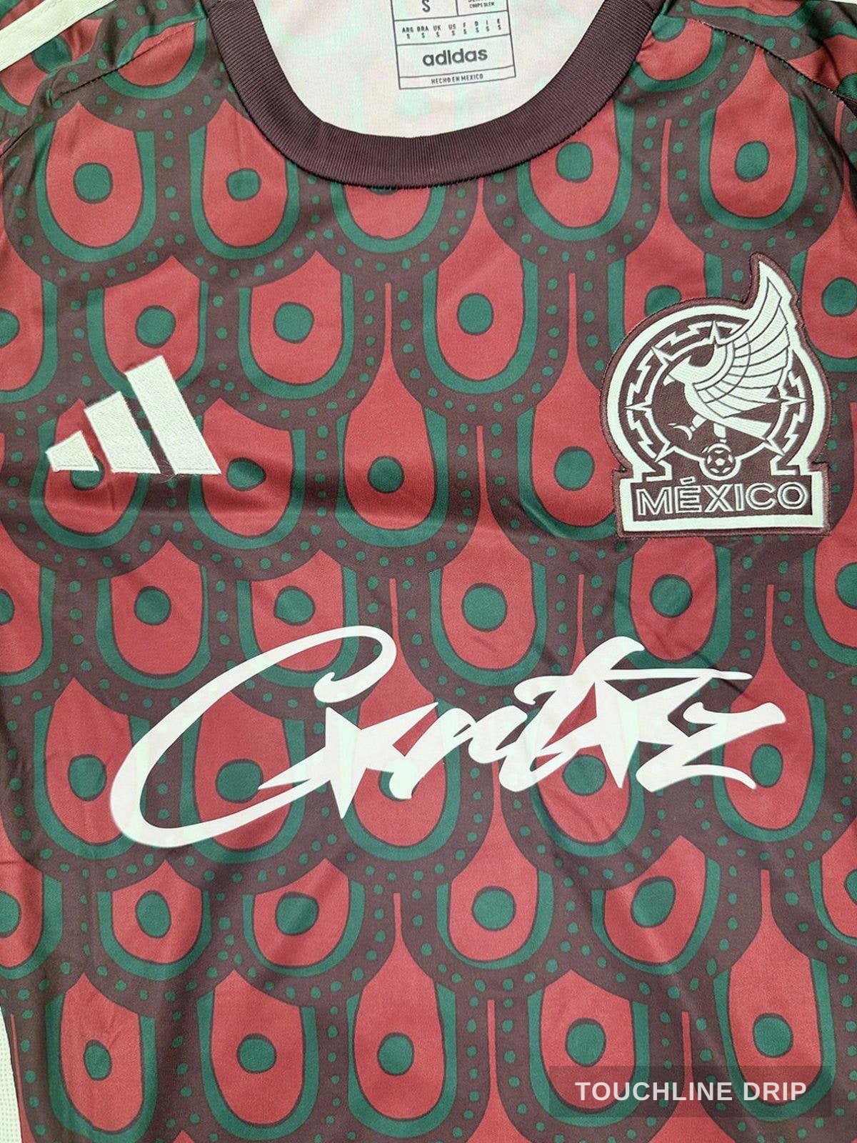badge closeup product image of Mexico x CRTZ 2024 Home Jersey