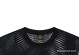 collar detail image of Corteiz Open Mesh Panel Jersey Black/white
