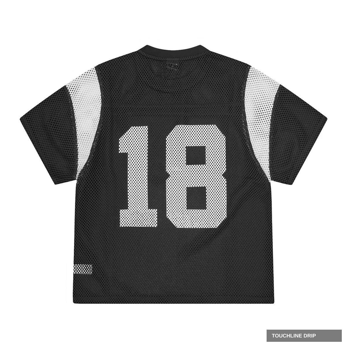 Back product image of Corteiz Open Mesh Panel Jersey Black/white