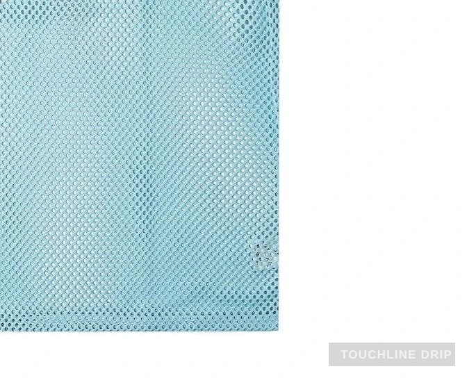 patch closeup detail image of Corteiz Open Mesh Panel Jersey 'baby Blue White'