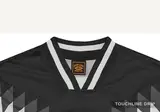 collar detail image of Corteiz Club RTW Football Jersey Black