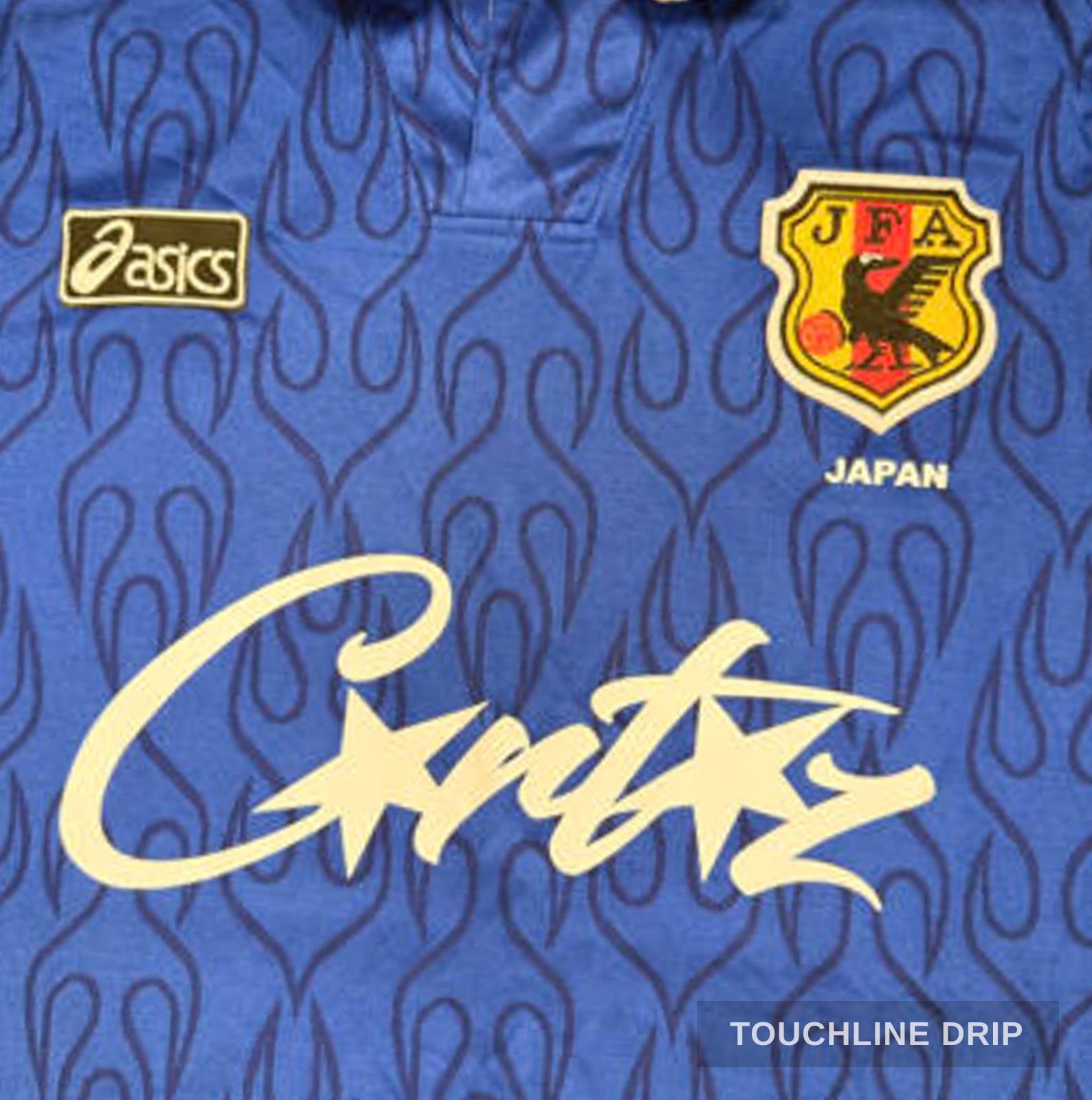 logo closeup product image of Corteiz x Asics Japan 1998 Concept Jersey