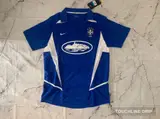 Front product image of Corteiz x Brazil Blue 2002 Inspired Special Edition Jersey