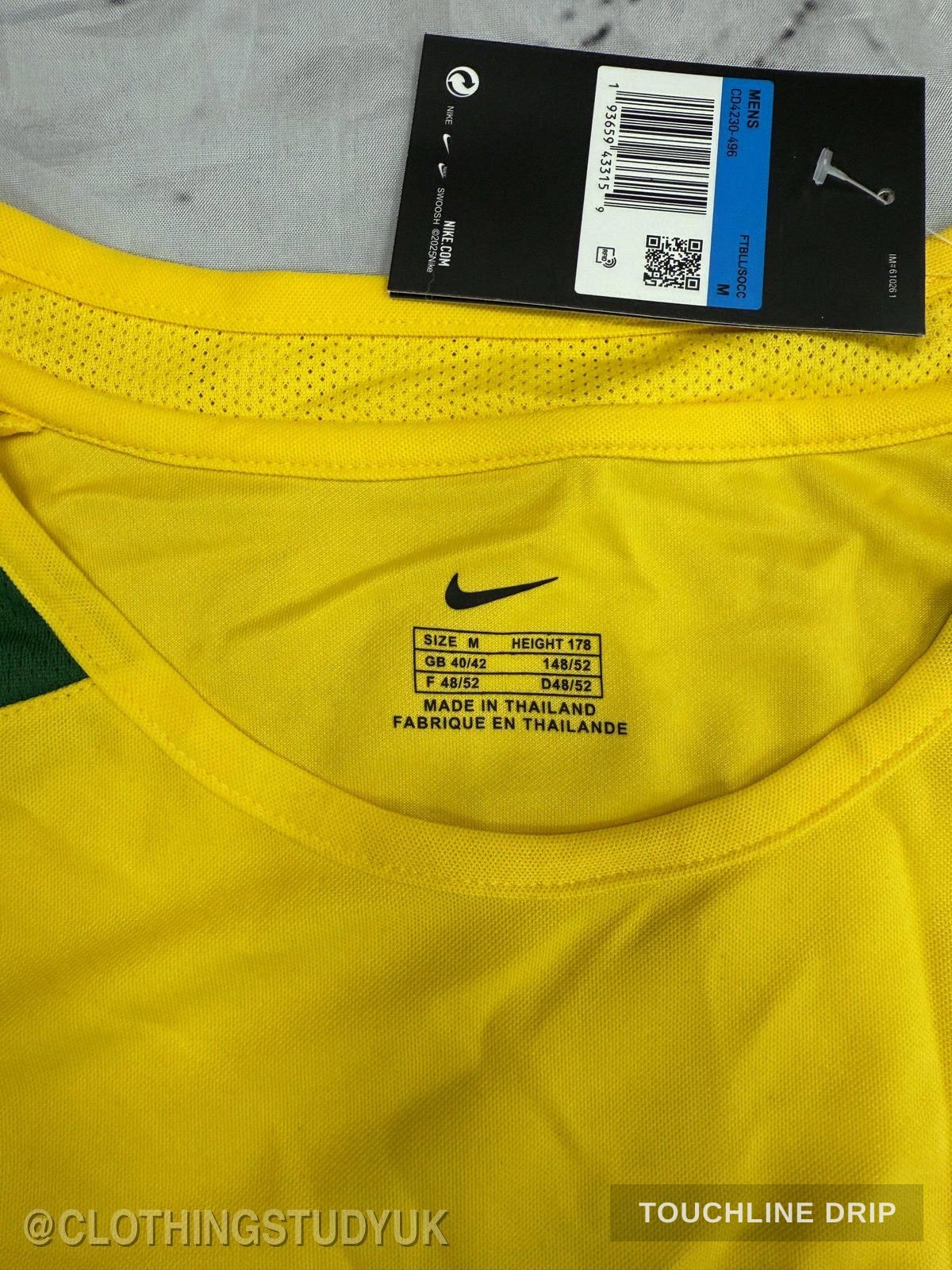 badge closeup product image of Corteiz x Brazil Yellow 2002 Inspired Special Edition Jersey