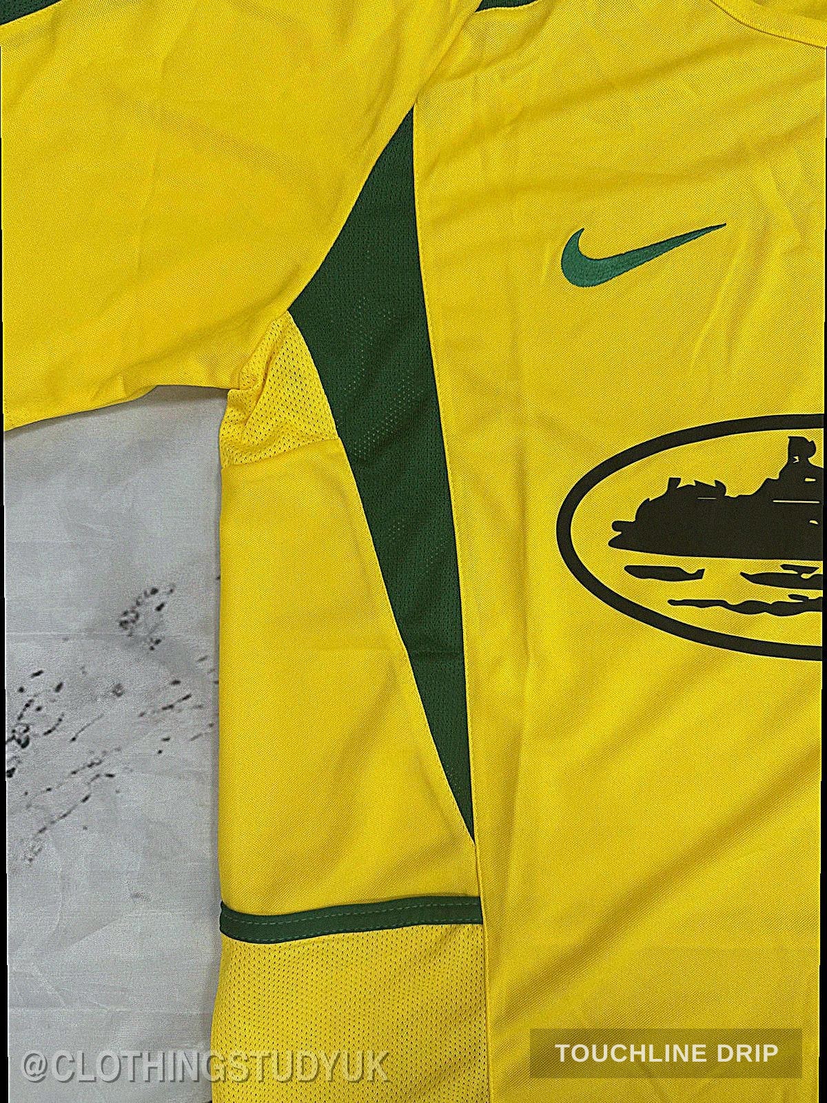 sleeve product image of Corteiz x Brazil Yellow 2002 Inspired Special Edition Jersey