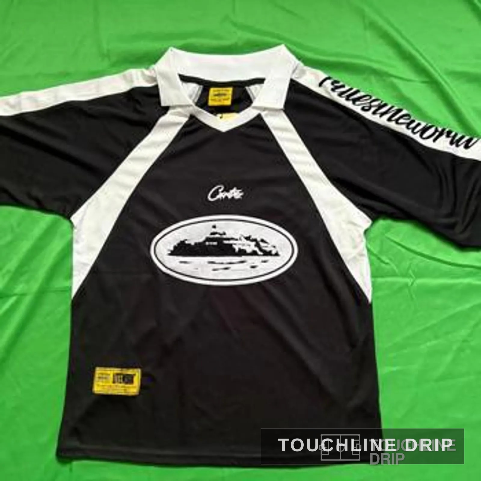 Front product image of Corteiz Black Alcatraz Jersey – XL (bnwt)