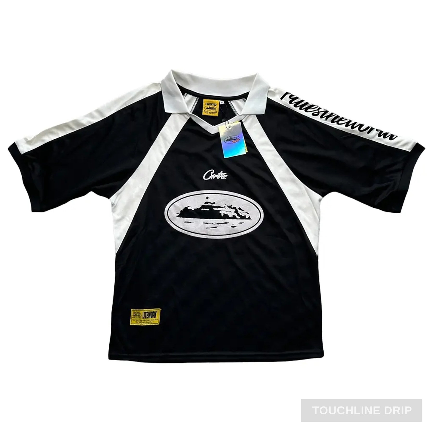 Front product image of Corteiz Black Alcatraz Jersey – XL (bnwt)